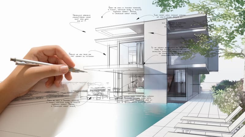 What Is It Like To Work With An Architect AplosGroup Architecture   Architect Drawing 